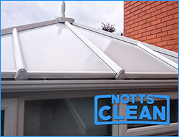 cleaning a plastic conservatory roof notts after
