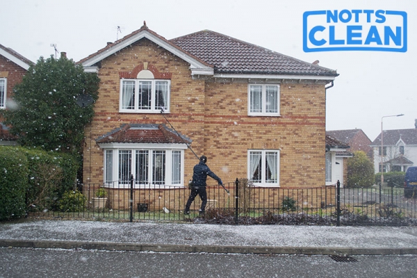 Winter window cleaning in Berry Hill Mansfield